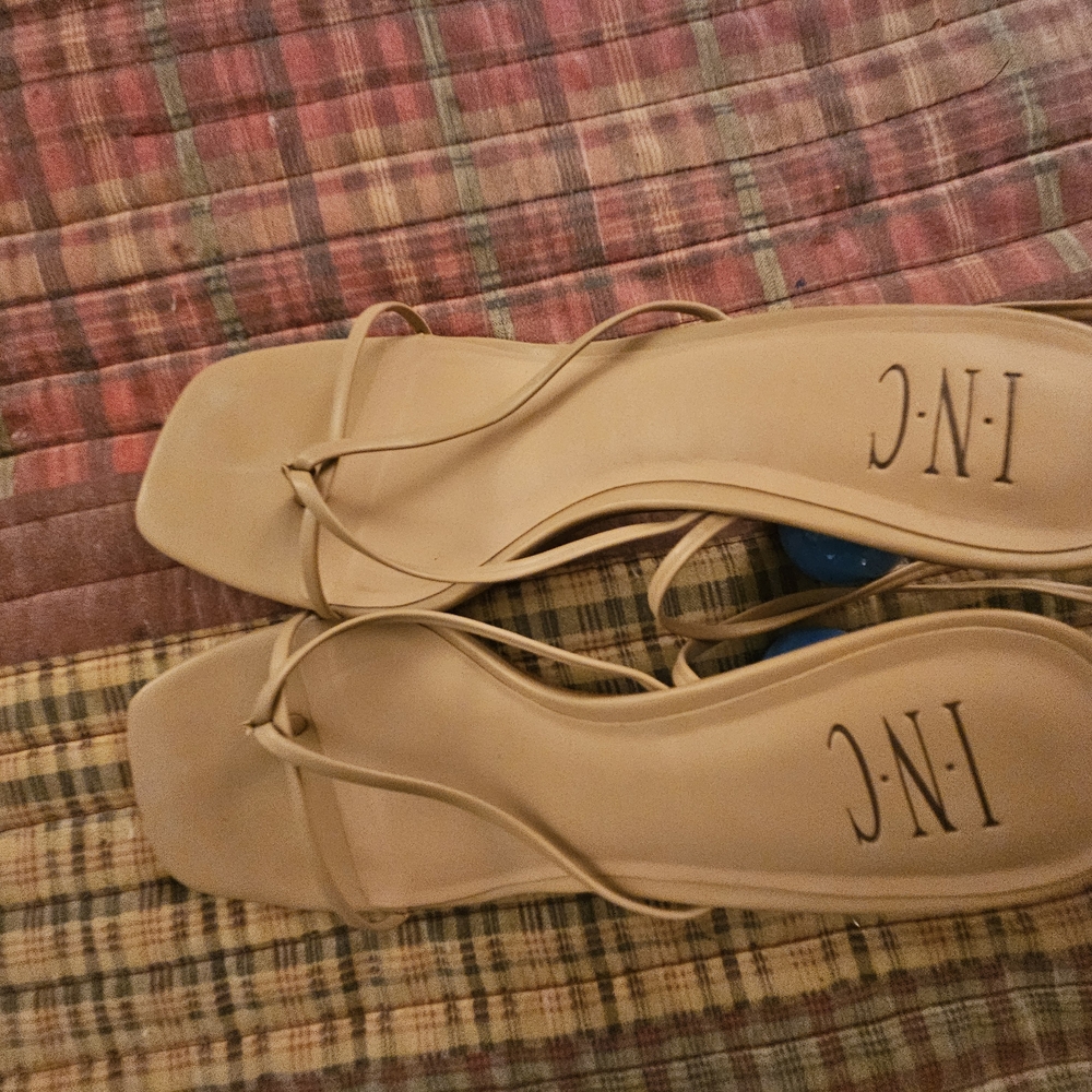 INC International Concepts Tan Bubble Heels